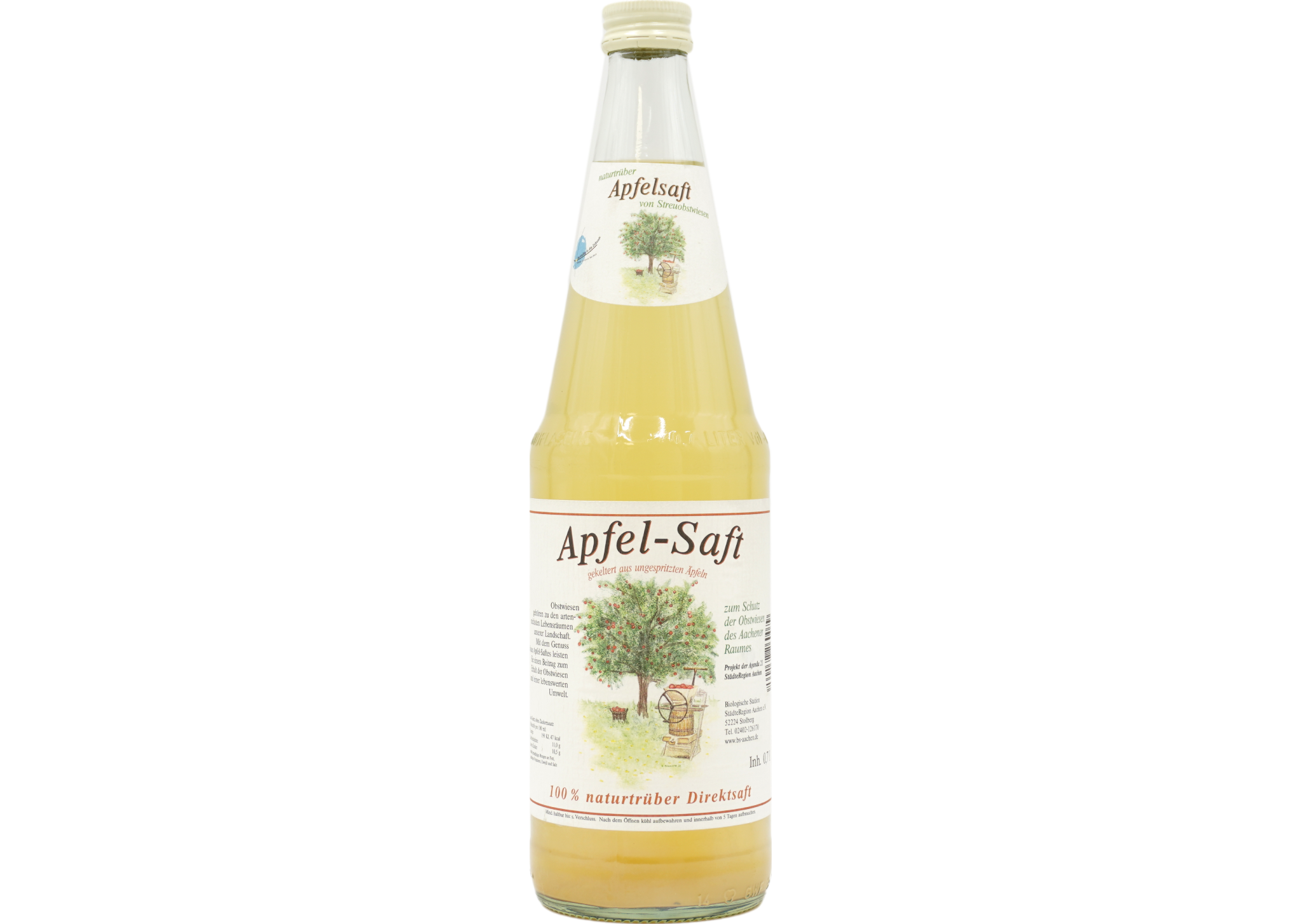 Biologische Station Apfelsaft naturtrüb 100%
