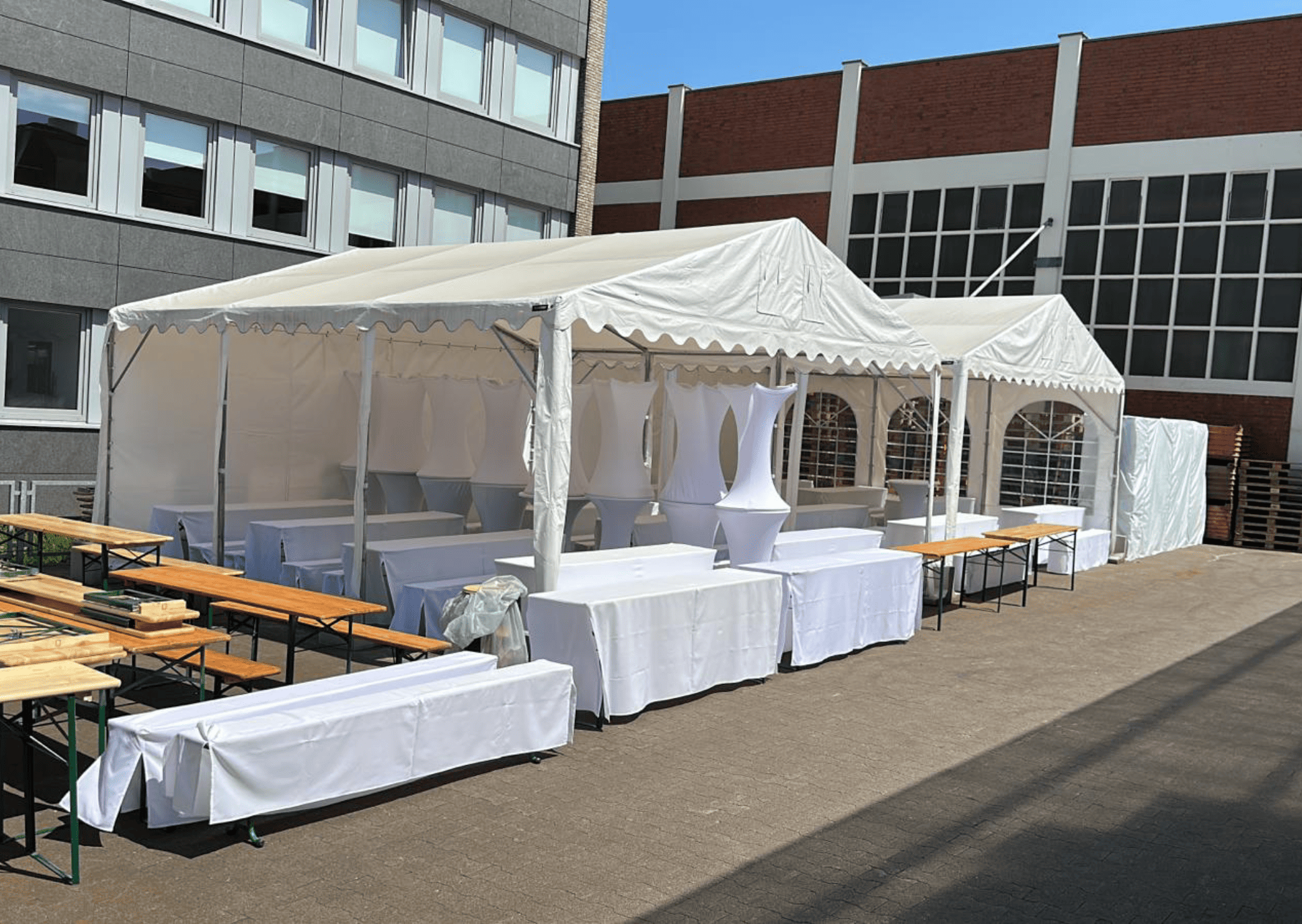 Bierzeltgarnitur (1xTisch 220x50cm & 2xBänke 220x25cm) – Bild 4