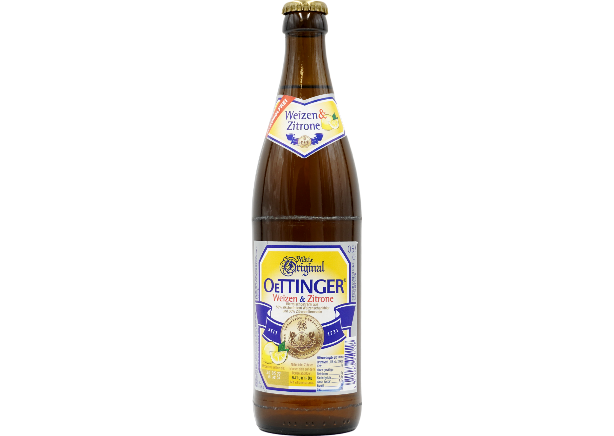 Oettinger Weizen & Zitrone alkoholfrei