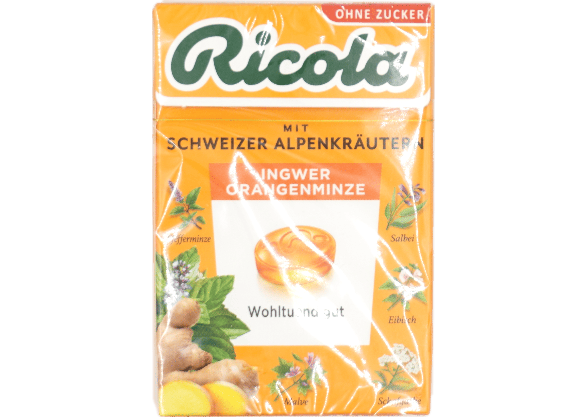 Ricola Schweizer Alpenkräuter Ingwer Orangenminze 50g