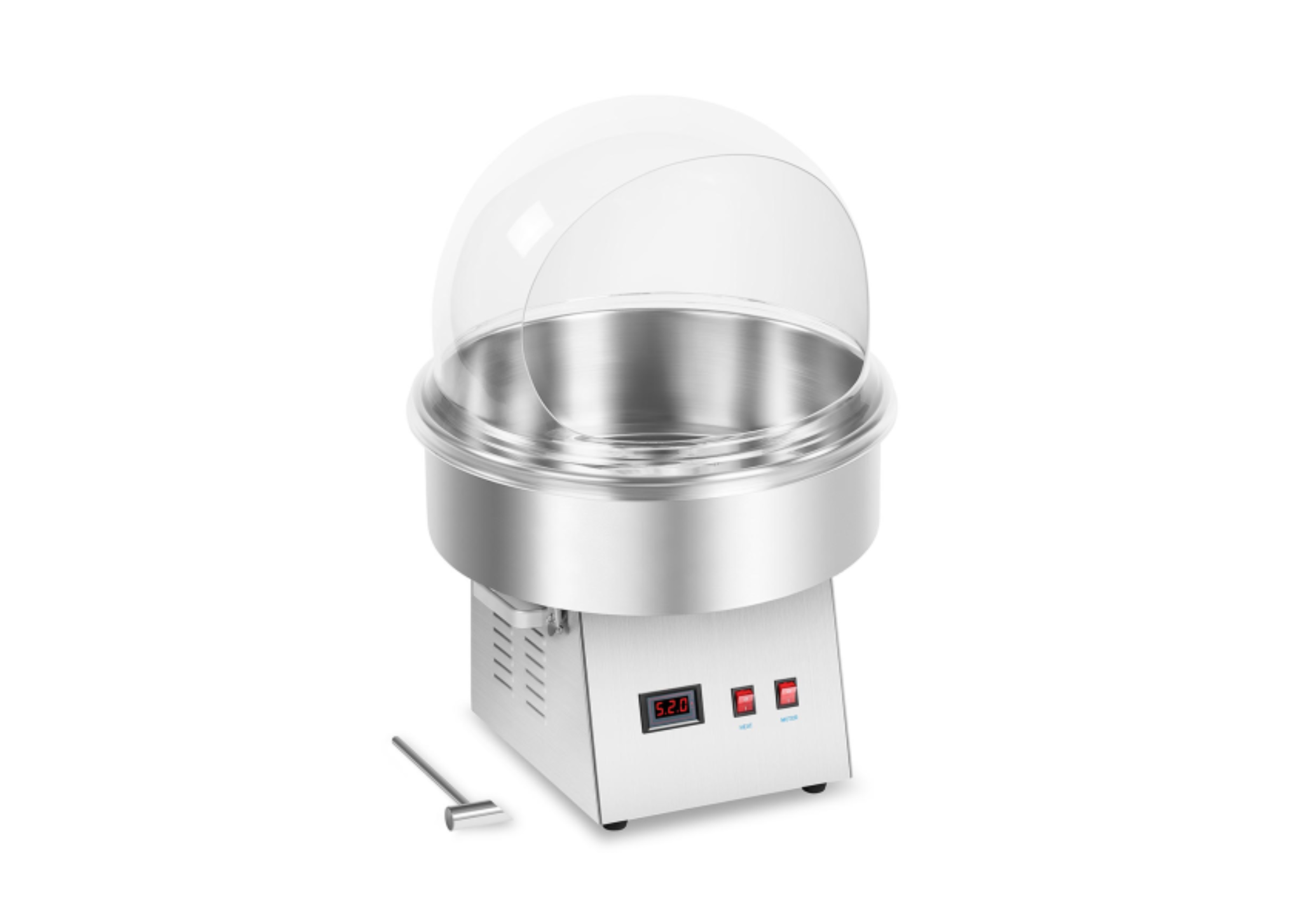 Zuckerwattemaschine mit Acrylglashaube